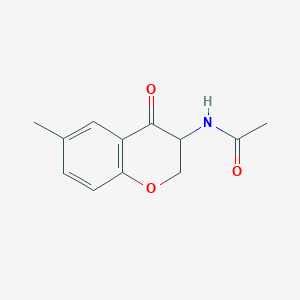 molecular formula C12H13NO3 B11884300 N-(6-Methyl-4-oxochroman-3-yl)acetamide CAS No. 54444-48-3