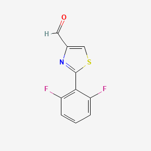 molecular formula C10H5F2NOS B11884326 2-(2,6-Difluorophenyl)thiazole-4-carbaldehyde 