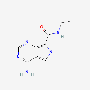 molecular formula C10H13N5O B11884362 4-Amino-N-ethyl-6-methyl-6H-pyrrolo[3,4-d]pyrimidine-7-carboxamide 