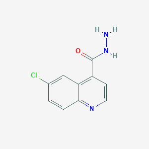 molecular formula C10H8ClN3O B11884365 6-Chloroquinoline-4-carbohydrazide 