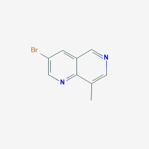 molecular formula C9H7BrN2 B11884394 3-Bromo-8-methyl-1,6-naphthyridine 