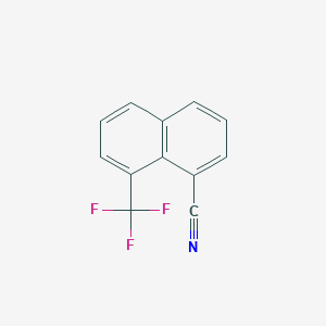 molecular formula C12H6F3N B11884431 1-Cyano-8-(trifluoromethyl)naphthalene 