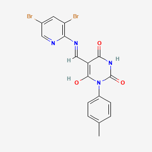 5-{[(3,5-dibromo-2-pyridinyl)amino]methylene}-1-(4-methylphenyl)-2,4,6(1H,3H,5H)-pyrimidinetrione