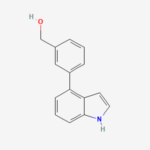 molecular formula C15H13NO B11884520 (3-(1H-Indol-4-yl)phenyl)methanol 