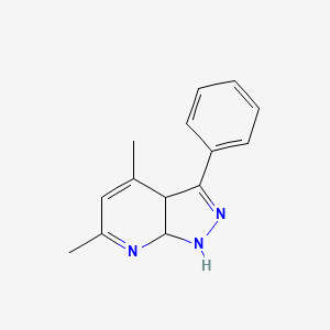 molecular formula C14H15N3 B11884546 4,6-Dimethyl-3-phenyl-3a,7a-dihydro-1H-pyrazolo[3,4-b]pyridine 