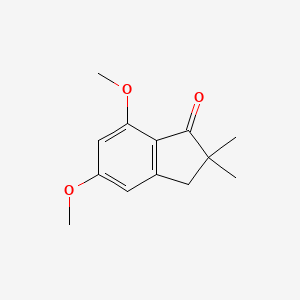 molecular formula C13H16O3 B11884552 5,7-Dimethoxy-2,2-dimethyl-2,3-dihydro-1H-inden-1-one 