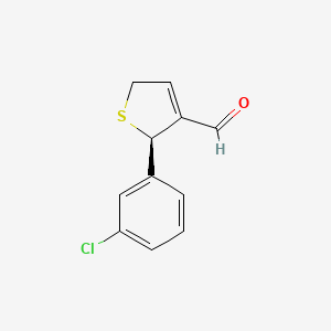 molecular formula C11H9ClOS B11884572 (R)-2-(3-Chlorophenyl)-2,5-dihydrothiophene-3-carbaldehyde 