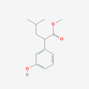 molecular formula C13H18O3 B11884609 Methyl 2-(3-hydroxyphenyl)-4-methylpentanoate CAS No. 1257397-44-6