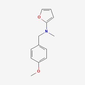 molecular formula C13H15NO2 B11884632 N-(4-Methoxybenzyl)-N-methylfuran-2-amine 