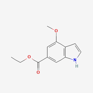 molecular formula C12H13NO3 B11884636 Ethyl 4-methoxy-1H-indole-6-carboxylate 