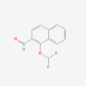 molecular formula C12H8F2O2 B11884642 1-(Difluoromethoxy)naphthalene-2-carboxaldehyde 