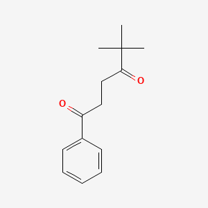 molecular formula C14H18O2 B11884645 5,5-Dimethyl-1-phenyl-hexane-1,4-dione CAS No. 56079-45-9