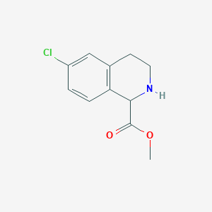 molecular formula C11H12ClNO2 B11884785 Methyl 6-chloro-1,2,3,4-tetrahydroisoquinoline-1-carboxylate 