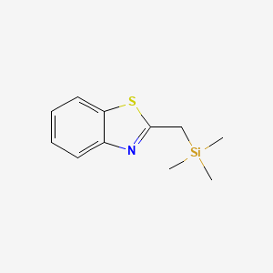 molecular formula C11H15NSSi B11884844 2-((Trimethylsilyl)methyl)benzo[d]thiazole 