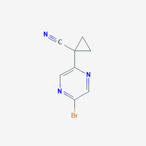 1-(5-Bromopyrazin-2-YL)cyclopropanecarbonitrile