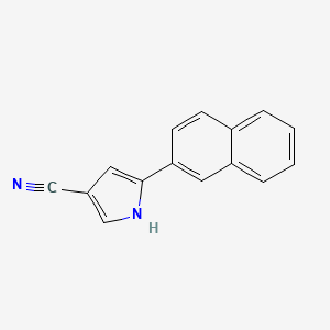 molecular formula C15H10N2 B11884894 5-(Naphthalen-2-yl)-1H-pyrrole-3-carbonitrile 