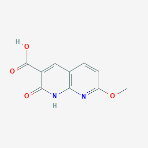 molecular formula C10H8N2O4 B11884930 7-Methoxy-2-oxo-1,2-dihydro-1,8-naphthyridine-3-carboxylic acid 