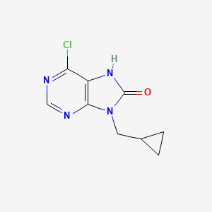 6-Chloro-9-(cyclopropylmethyl)-7H-purin-8(9H)-one