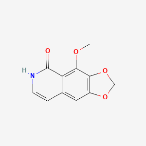 molecular formula C11H9NO4 B11884967 4-Methoxy-[1,3]dioxolo[4,5-g]isoquinolin-5(6H)-one CAS No. 58471-15-1