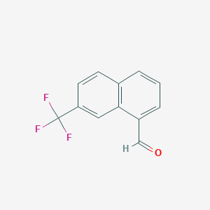 molecular formula C12H7F3O B11884986 7-(Trifluoromethyl)-1-naphthaldehyde 