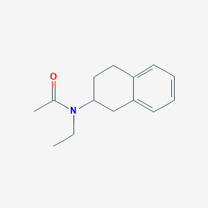 molecular formula C14H19NO B11885007 N-ethyl-N-(1,2,3,4-tetrahydronaphthalen-2-yl)acetamide 