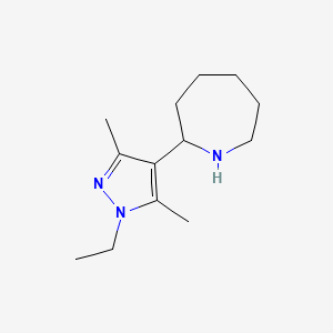 molecular formula C13H23N3 B11885034 2-(1-Ethyl-3,5-dimethyl-1H-pyrazol-4-yl)azepane 