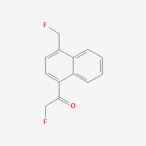 molecular formula C13H10F2O B11885080 2-Fluoro-1-(4-(fluoromethyl)naphthalen-1-yl)ethanone 