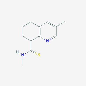 molecular formula C12H16N2S B11885093 8-Quinolinecarbothioamide, 5,6,7,8-tetrahydro-N,3-dimethyl- CAS No. 53400-69-4