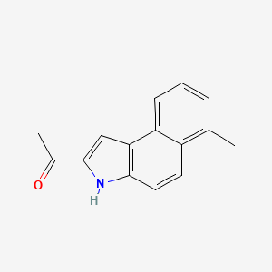 molecular formula C15H13NO B11885130 1-(6-Methyl-3H-benzo[e]indol-2-yl)ethanone CAS No. 400002-85-9