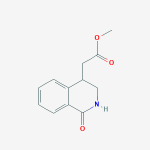 molecular formula C12H13NO3 B11885136 Methyl 2-(1-oxo-1,2,3,4-tetrahydroisoquinolin-4-yl)acetate 