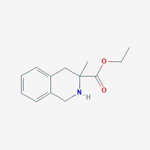 molecular formula C13H17NO2 B11885188 Ethyl 3-methyl-1,2,3,4-tetrahydroisoquinoline-3-carboxylate 