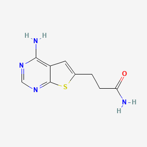 molecular formula C9H10N4OS B11885218 3-(4-Aminothieno[2,3-d]pyrimidin-6-yl)propanamide CAS No. 885268-99-5