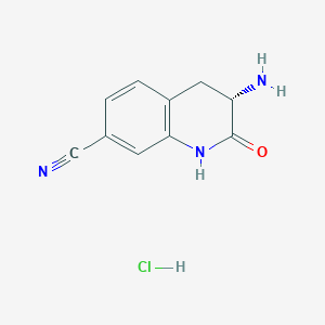 (S)-3-Amino-2-oxo-1,2,3,4-tetrahydroquinoline-7-carbonitrile hydrochloride