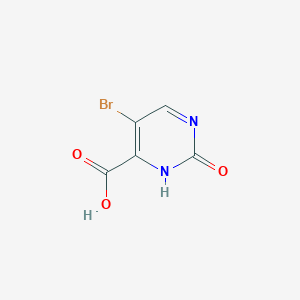 molecular formula C5H3BrN2O3 B11885271 5-Bromo-2-oxo-1,2-dihydropyrimidine-4-carboxylic acid 