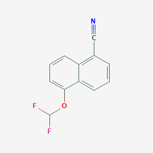 molecular formula C12H7F2NO B11885372 1-Cyano-5-(difluoromethoxy)naphthalene 