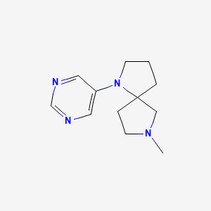 molecular formula C12H18N4 B11885463 7-Methyl-1-(pyrimidin-5-yl)-1,7-diazaspiro[4.4]nonane CAS No. 646056-37-3