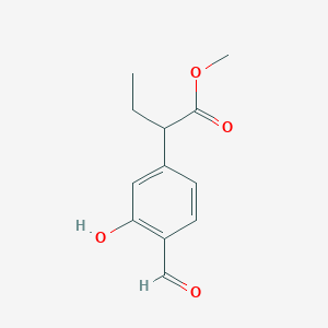 Methyl 2-(4-formyl-3-hydroxyphenyl)butanoate