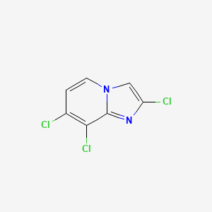 molecular formula C7H3Cl3N2 B11885552 2,7,8-Trichloroimidazo[1,2-a]pyridine 