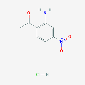 molecular formula C8H9ClN2O3 B11885568 1-(2-Amino-4-nitrophenyl)ethanone hydrochloride CAS No. 1049728-54-2