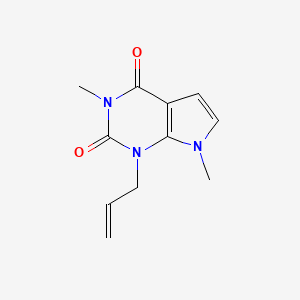 molecular formula C11H13N3O2 B11885589 1-Allyl-3,7-dimethyl-1H-pyrrolo[2,3-d]pyrimidine-2,4(3H,7H)-dione CAS No. 39930-52-4