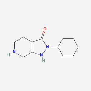 molecular formula C12H19N3O B11885663 2-Cyclohexyl-4,5,6,7-tetrahydro-2H-pyrazolo[3,4-c]pyridin-3-ol 