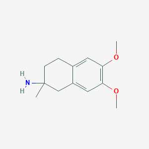 molecular formula C13H19NO2 B11885736 6,7-Dimethoxy-2-methyl-1,2,3,4-tetrahydronaphthalen-2-amine 