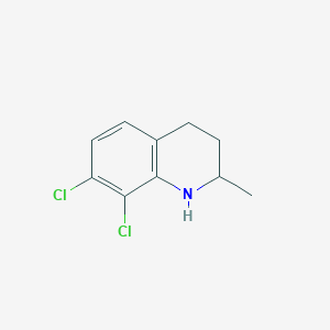 molecular formula C10H11Cl2N B11885737 7,8-Dichloro-2-methyl-1,2,3,4-tetrahydroquinoline 