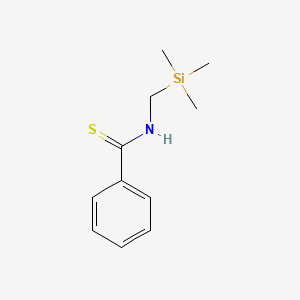 molecular formula C11H17NSSi B11885775 N-[(Trimethylsilyl)methyl]benzenecarbothioamide CAS No. 101402-29-3