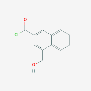 molecular formula C12H9ClO2 B11885793 4-(Hydroxymethyl)-2-naphthoyl chloride 