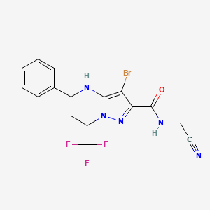 3-bromo-N-(cyanomethyl)-5-phenyl-7-(trifluoromethyl)-4,5,6,7-tetrahydropyrazolo[1,5-a]pyrimidine-2-carboxamide