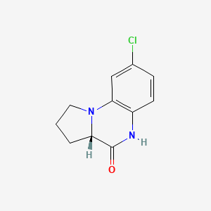 molecular formula C11H11ClN2O B11885822 (S)-8-Chloro-1,2,3,3A-tetrahydropyrrolo[1,2-A]quinoxalin-4(5H)-one 