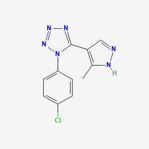 1-(4-chlorophenyl)-5-(5-methyl-1H-pyrazol-4-yl)-1H-tetraazole