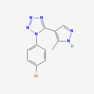 1-(4-bromophenyl)-5-(3-methyl-1H-pyrazol-4-yl)-1H-tetraazole
