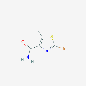 molecular formula C5H5BrN2OS B11885853 2-Bromo-5-methylthiazole-4-carboxamide 